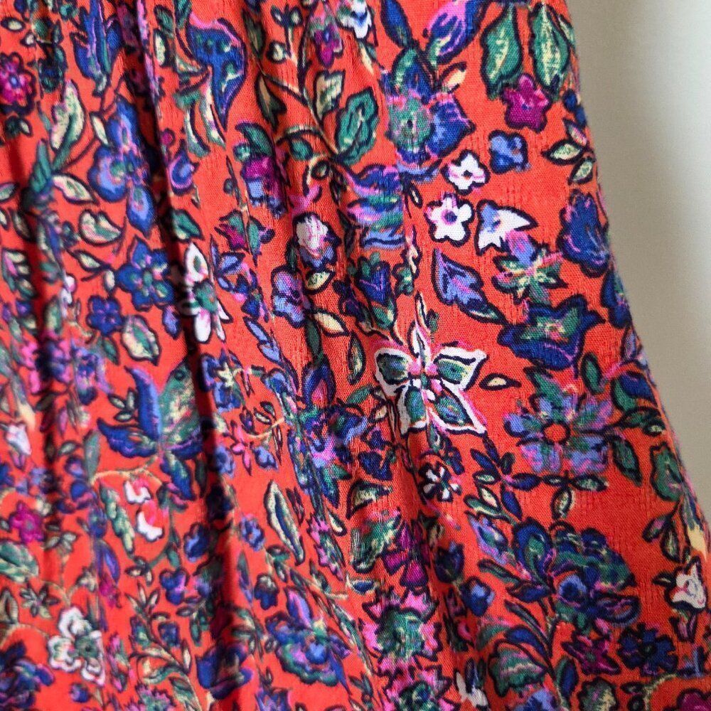 NWOT UNIVERSAL THREAD BOHO FLORAL SURPLICE V NECK TANK MAXI TIERED DRESS SZ M - Picture 4 of 15